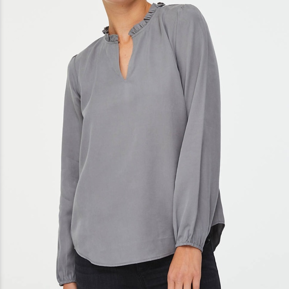 Loft Outlet Smocked Cuff Blouse, size XS